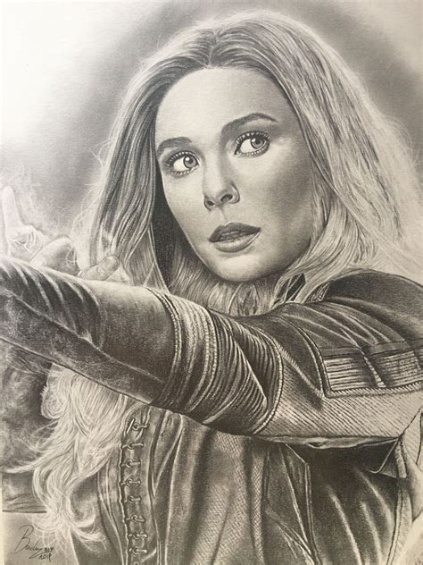 Wanda Maximoff graphite pencil portrait | Marvel art drawings, Avengers drawings, Marvel drawings