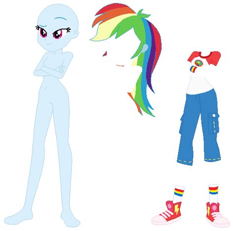 EqG Rainbow Dash Base 13 by SelenaEde on DeviantArt