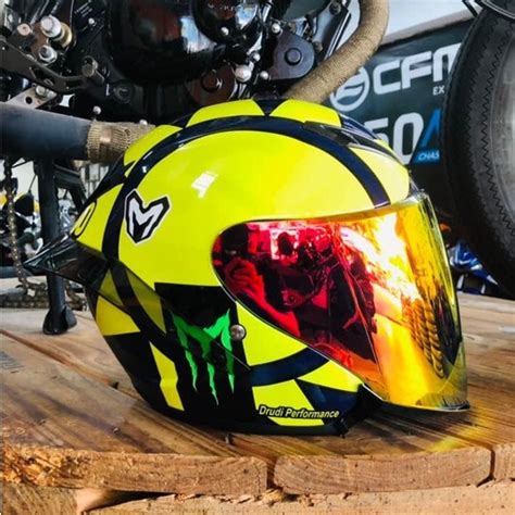 MHR P946 VR46 Rossi Limited Edition SunMoon Motogp Helmet With Spoiler ...