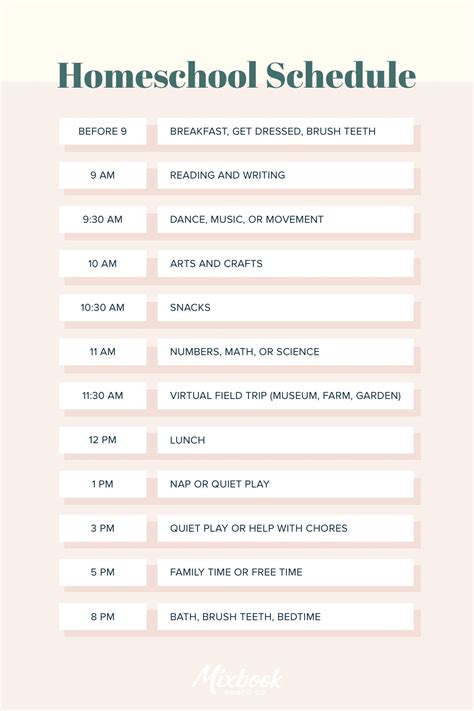 Organize Your Homeschool with this Schedule Template