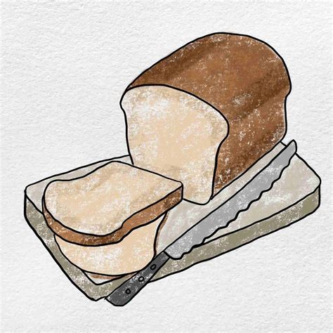 How to Draw Bread - HelloArtsy