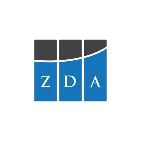 ZDA letter logo design on white background. ZDA creative initials ...