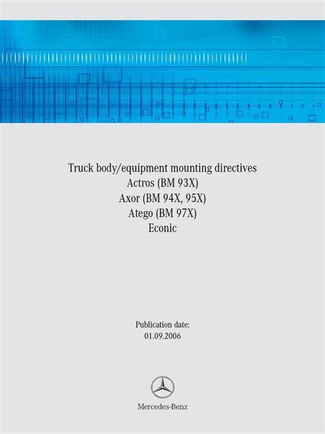 Truck Body Mounting Directives 01-09-2006 | PDF | V6 Engine | Truck