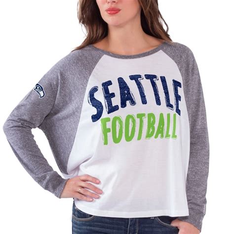 Women's White Seattle Seahawks Kickoff Long Sleeve T-Shirt - Seahawks ...