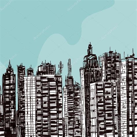 City Buildings Drawing at GetDrawings | Free download