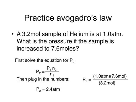 PPT - Combined Gas Law Avogadro’s Law PowerPoint Presentation - ID:4186516