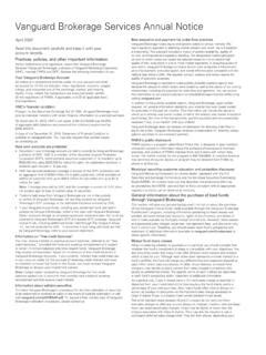 Vanguard Brokerage Services Annual Notice / vanguard-brokerage-services ...