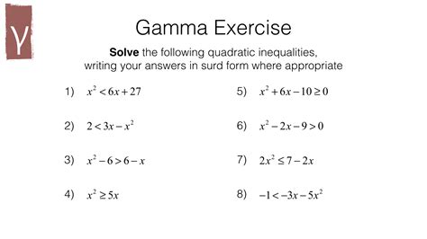 Solving Quadratic Inequalities Worksheet - Zipworksheet.com