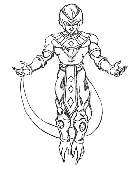 Powerful Frieza in Dragon Ball Z Coloring Page - Anime Coloring Pages