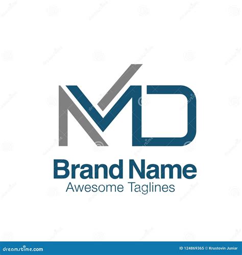 Initial Letter MD Logo Vector Stock Vector - Illustration of business, logotype: 124869365