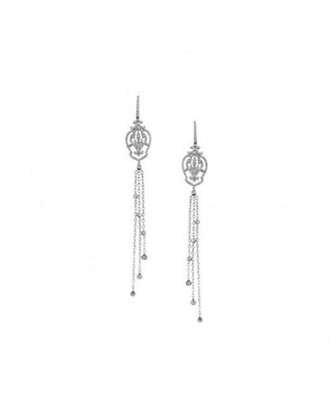 Fine Jewelry Diamond White Gold Drop Earrings For Sale at 1stDibs | white gold earrings, white ...