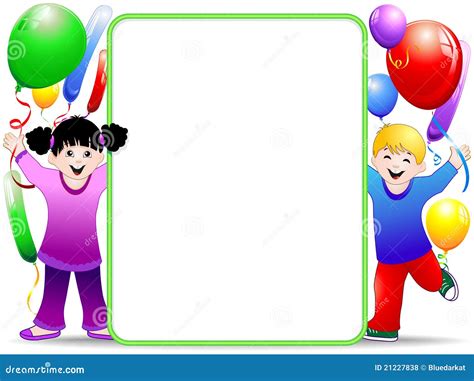 Kids Birthday Party Background with Balloons Stock Vector - Illustration of greetings, shirt ...