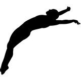 "Woman Diving silhouette, Female Diver clipart, Girl sports olympics ...