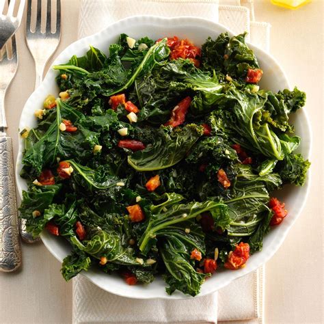 Warm Tasty Greens with Garlic Recipe | Taste of Home