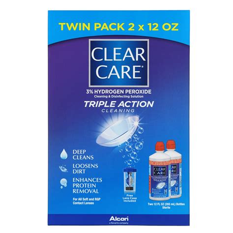 CLEAR CARE Contact Lens Cleaning and Disinfecting Solution, Twin Pack - Walmart.com - Walmart.com