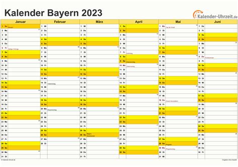 Feiertage 2023 Bayern + Kalender