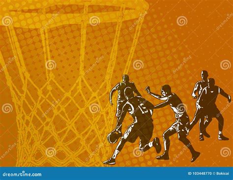 Basketball Abstract Background Stock Vector - Illustration of score ...