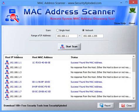 Wifi network mac address scanner - techvse