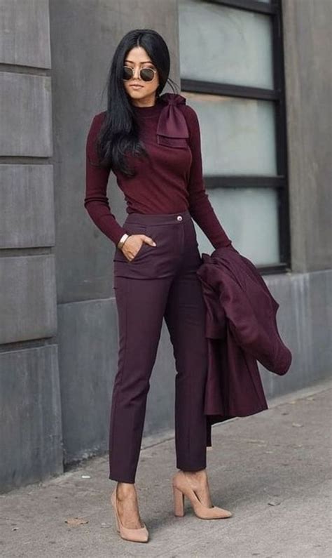 48 Stunning Burgundy Outfit Ideas Look Beautiful In The Fall | Look ...