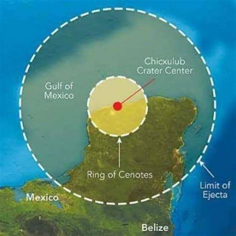 Gulf Of Mexico Crater - Chicxulub Crater Map Showing The Location Of The Chicxulub Impact Crater ...