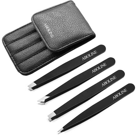 Amazon.com : Professional Tweezers Set, ABOLINE 4 Pack Precision ...