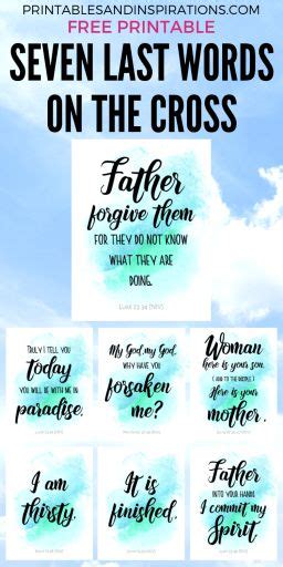 The 7 Last Words Of Jesus On The Cross - Printables and Inspirations | Words of jesus, Jesus ...