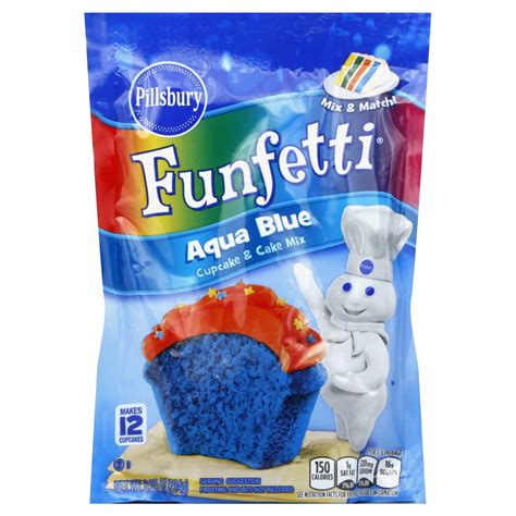 Pillsbury Funfetti Aqua Blue Cupcake & Cake Mix - Shop Baking mixes at ...