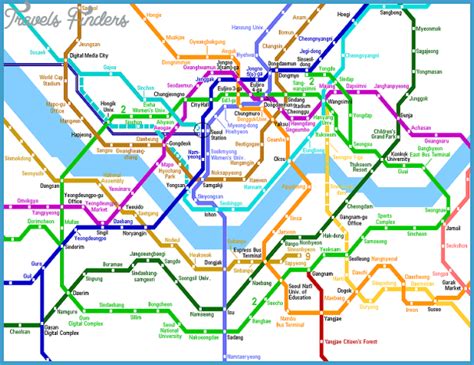 Seoul Subway Map - TravelsFinders.Com