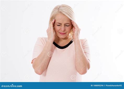 Woman Head Pain Woman Migraine, Hangover, Suffering Female Stock Photo ...