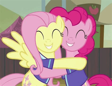 Pinkie Pie and Fluttershy hugging each other | My Little Pony ...