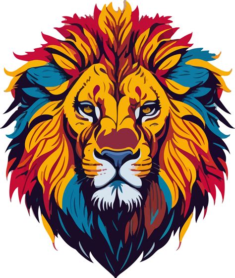 Colorful Lion Logo Illustration AI Generative 28594595 PNG