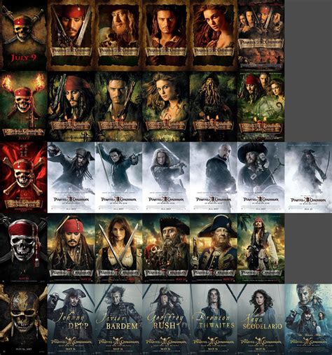 Pirates of the Caribbean and their different movie covers | Pirates of ...