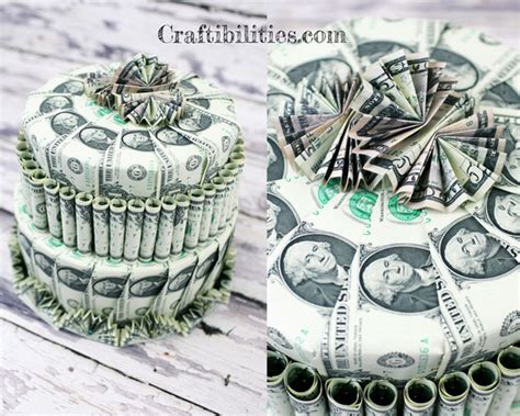 Birthday gift idea - DIY MONEY CAKE - How to make tutorial - Creative way to give $100 ...