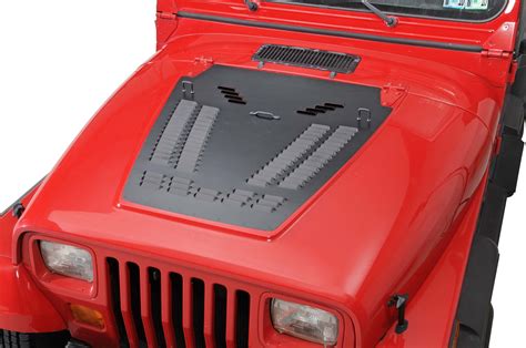 HyLine OffRoad Louvered Hood Panel for 87-95 Jeep Wrangler YJ | Quadratec