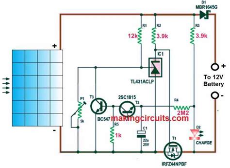 5 Amp Solar Charger Controller Circuit