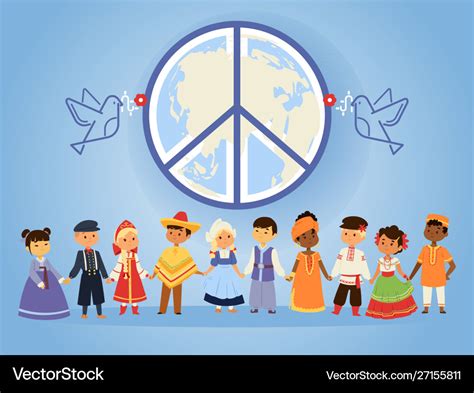 Peace united nations people Royalty Free Vector Image