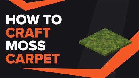 How To Make Moss Carpet In Minecraft