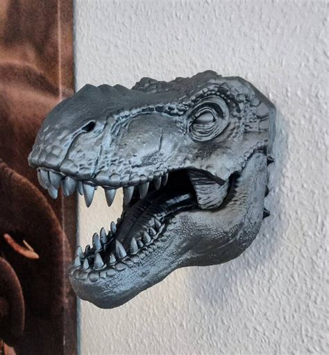 Detailed T-Rex Head Dinosaur Wall Art Modern 3D Printed | Etsy