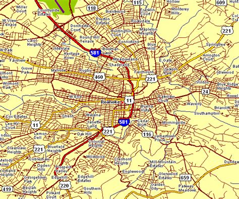 City Map of Roanoke