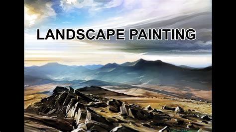 Digital painting tutorial - How to paint a landscape - YouTube