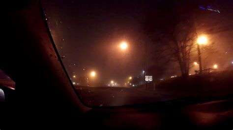 Night Drive through Heavy Fog - YouTube