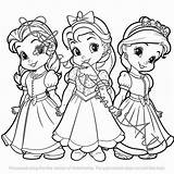 Cartoon Little Princess Coloring Pages For Girls  KDP Interior sketch template