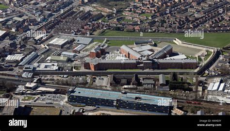 aerial view of HMP Wakefield, Category A prison, UK Stock Photo ...