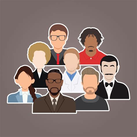 Group People Diversity, Diverse Business Man and Woman Avatar Icons. Stock Vector - Illustration ...