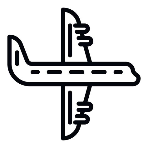 Airplane icon, outline style 15308663 Vector Art at Vecteezy