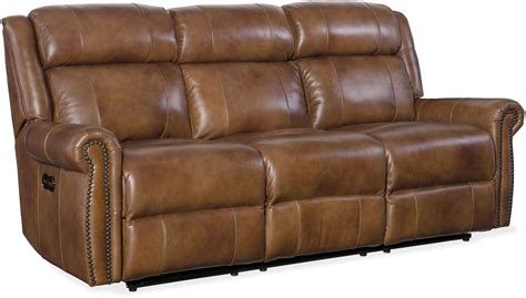 Esme Carmel Leather Power Reclining Sofa With Power Headrest - 1StopBedrooms.