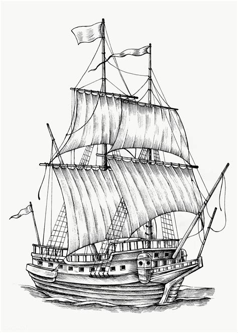 Hand drawn sailing boat transparent png | free image by rawpixel.com / marinemynt | Boat ...