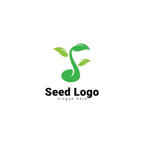 Premium Vector | Green seed logo type illustration