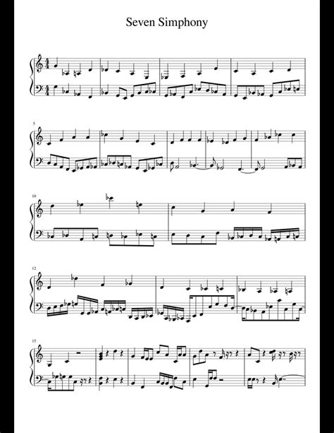 seven symphony sheet music for Piano download free in PDF or MIDI