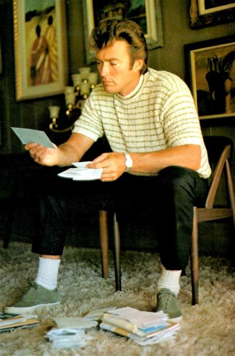 Clint Eastwood reading fan mail 1955 : r/OldSchoolCool